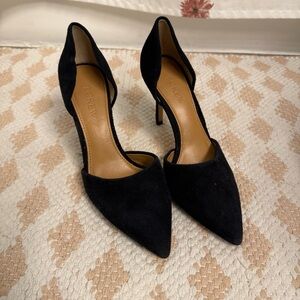 J. Crew Classic Black Suede Heels